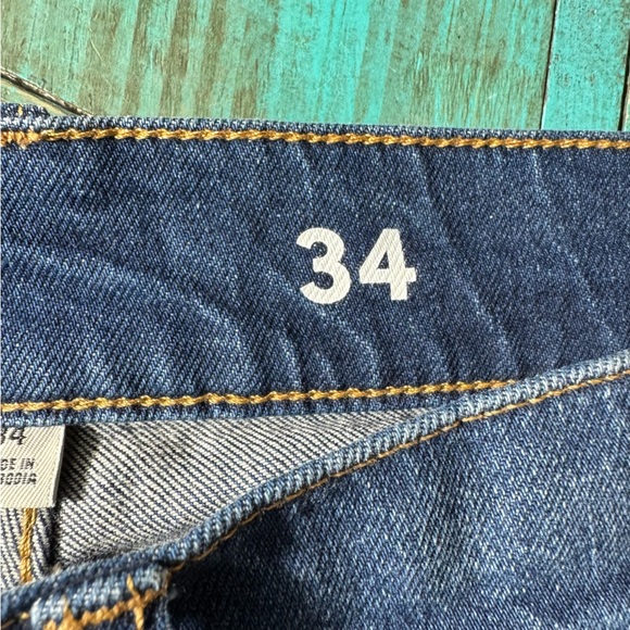 J. Crew Denim Trouser in Wesly Wash Size 34 = Size 18 Wide Leg Jeans - Picture 11 of 15